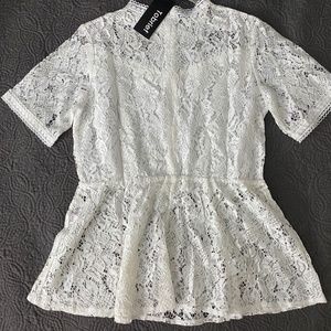 Lace Peplum Blouse